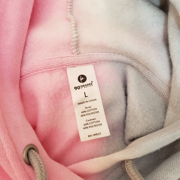 90 Degree by Reflex Tie-Dye Cropped Hoodie - Picture 5 of 7